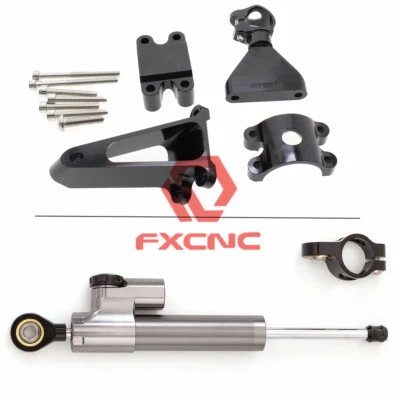 Kit de soporte y estabilizador amortiguador de dirección gris para Honda CBR600 F4 F4i (41MM) 99-03 Foto 1 de 4