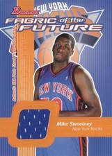 2002-03 Bowman Fabric of the Future Mike Sweetney Knicks Rookie RC Jersey