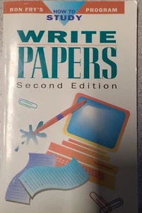 Ron Fry's How To Study Write Papers Second Edition 1994 Study/Reference New PB - Imagen 1 de 8