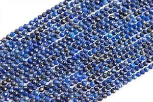 2 mm Echte Natürliche Blau Lapislazuli Klasse A Facettiert Rund Lose Perlen 15,5 Zoll - Bild 1 von 3
