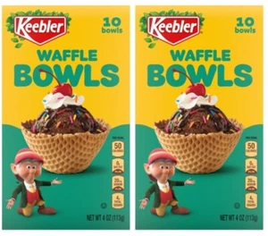Keebler Waffelschalen Knusprig Eis Dessert Becher Oblate, 10 Stück (2 Boxen) - Bild 1 von 1