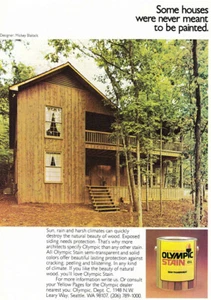1977 Olympic Stain: Never Meant To Be Painted Vintage Print Ad - Picture 1 of 1