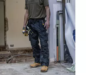 Pantalone da lavoro Dewalt uomo DWC23-001 fondina tasca W40 L32 nero costruzione - Foto 1 di 5