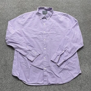 Bonobos Shirt Adult XL Extra Large Purple Micro Plaid Cotton Long Sleeve Mens - Picture 1 of 6