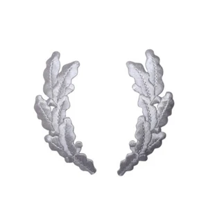1 par de huevos revueltos apliques de hierro en parche - gris 3-3/4" x 1-5/8" - Imagen 1 de 1