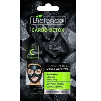 Bielenda Carbo Detox Cleansing Carbon Mask for Mixed and Greasy Skin 8g - Image 1 of 2