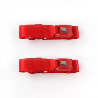 Kit de cinturón de seguridad Early Cars 1900 - 1927 estándar 2pt cubo de regazo rojo - 2 cinturones lo último Foto 1 de 4