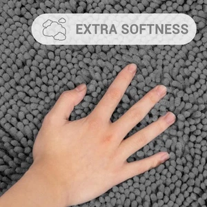 Alfombra de baño Hitime suave de chenilla alfombra de baño absorbente de secado rápido antideslizante lavable - Imagen 1 de 29