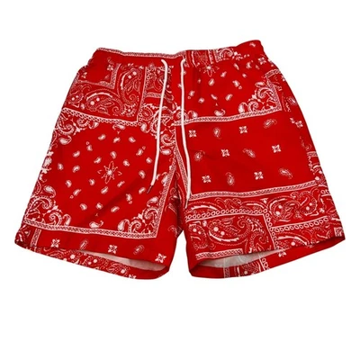 Шорты мужские Manfinity VCAY пейсли легкие на шнурке красные/белые размер маленький - Изображение 1 из 4