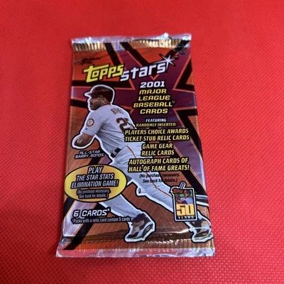 2001 Topps Stars Hobby Baseball Sealed (1) PACK From Box Poss Albert Pujols RC - Image 1 of 2