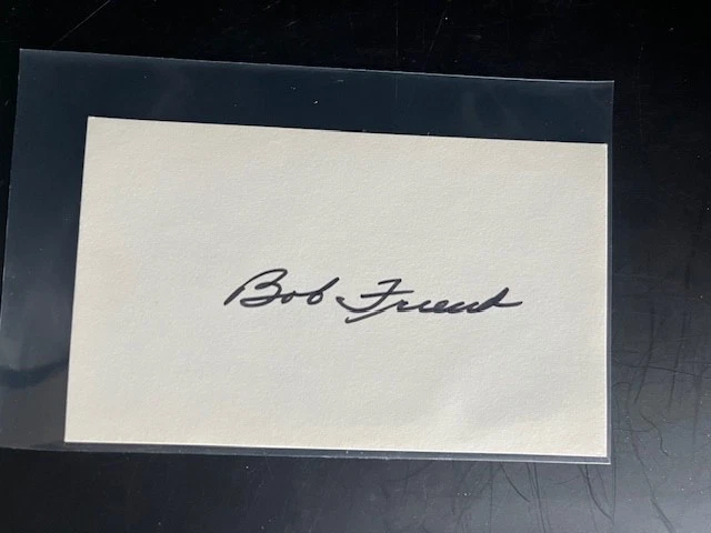 Bob Friend signed 3x5  -Mets Pirates HOF - died 2019 - Image 1 of 1
