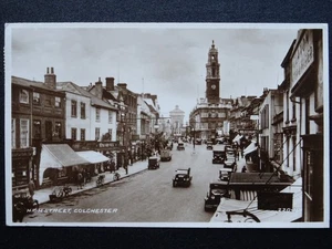 Essex Colchester HIGH STREET c1940s RP Postcard by Valentine 220481JV - Picture 1 of 3