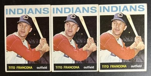 (3) KARTEN LOT 1964 Topps Tito Francona CARD #583 VG VINTAGE - Bild 1 von 2