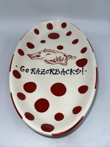 Vintage Arkansas Razorbacks Serviertablett oval 6,75x12" - Bild 1 von 6