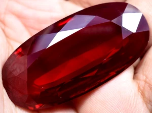 Natural 159.35 Ct Blood Red Ruby Mozambique GGL Certified Loose Gemstone - Picture 1 of 13