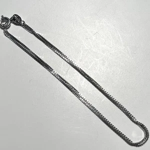 Vintage Sterling Silber Box Kette 16" Länge 1,1 mm Breite Italien - N29 - Bild 1 von 7