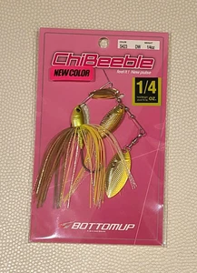 BottomUp ChiBeeble Spinnerbait Tándem Willow DW 1/4 oz "SOMBRE BRILLANTE" - Imagen 1 de 2
