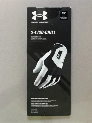 Under Armour Iso-Chill Golf Glove Right Hand Medium Black/White Breathable Grip - Image 1 of 4