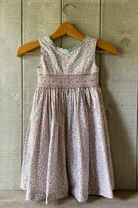 Luli & Me Dress Smocked Calico Floral Pattern Size 6X - Picture 1 of 4
