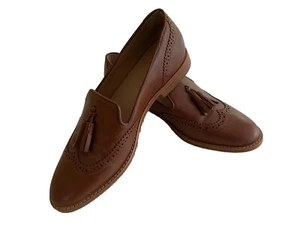 Talbots Brogue Tassel Slip On Shoes Womens 7 M Leather Classic Preppy - Picture 1 of 9