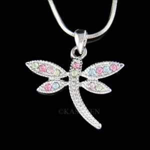 Collar De Insecto Dragón Arcoíris Hecho Con Cristales Swarovski - Imagen 1 de 2