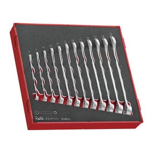 Teng Tools TED8012 - 12-teiliges Anti-Rutsch-Kombinationsschraubenschlüssel-Set in EVA-Fach - Bild 1 von 5
