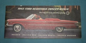 1963 Ford Galaxie 500 Wagon XL Owner's Manual Owners Operators with bonus papers - Picture 1 of 8
