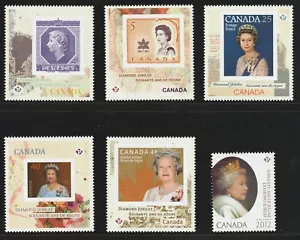 Canada #2513-2518, Queen Elizabet II - Diamond Jubilee, Set of 6 Stamps MNH 2012 - Picture 1 of 1
