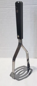 Vintage Chalfont Stainless Steel Potato Masher Utensil Black Handle Sturdy USA - Picture 1 of 10