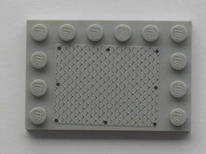 LEGO Light Bluish Gray Tile 4x6 Silver Tread Sticker Ref 6180pb025 Set 7945  - Picture 1 of 1