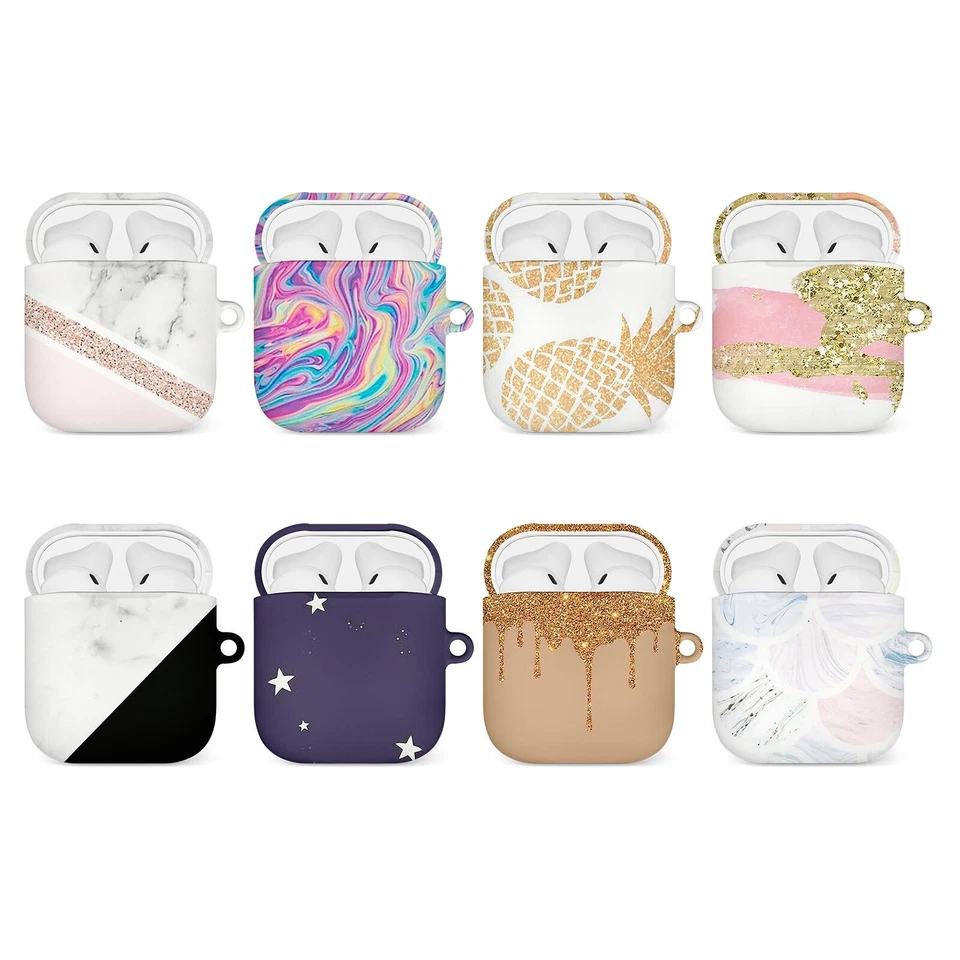 CASE FOR AIRPODS 1 2 3 PRO COVER HARD SHELL STARS GOLD RAINBOW - Image 1 of 1