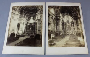 PONTI zwei riesige Albumin Fotos 1870er Jahre VENEDIG je 44cm x 30,5cm auf Originalmontierungen - Bild 1 von 8