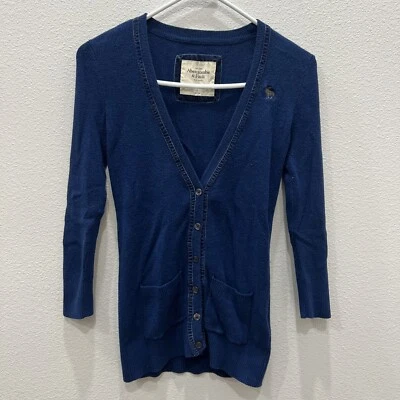 CÁRDIGAN ABERCROMBIE FITCH Y2K DE COLECCIÓN AZUL REAL RORY GILMORE ELENA GILBERT TALLA PEQUEÑA Foto 1 de 4