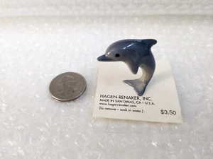 Hagen Renaker Porpoise Jumping #965 - New on Original Paper Card Base - Made USA - Picture 1 of 7