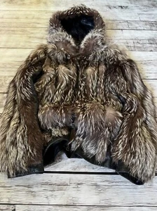 VTG Real Fur/Leather Tornado Mart LGB IFWAS69 Style Hood Jacket Playboi Carti - Picture 1 of 9