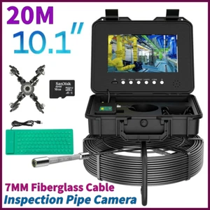 10.1" Sewer Drain Inspection Pipe Camera DVR 7MM AHD 1080P Screen 5X Image 20M - Picture 1 of 23