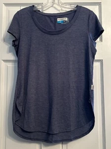 Magellan Outdoors Women’s Medium Fish Gear Classic Fit T-shirt Top Blue Wicking - Picture 1 of 5