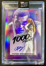 Victor Wembanyama 2023-24 TOPPS NOW AUTO 19/25 Rookie 1000th Point VW-1C