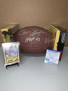 Elvin Bethea AUTOGRAPH SIGNED INSCRIBED Wilson Football PSA + 1970 Topps #43 EX - Bild 1 von 5