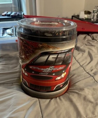 Nascar Coca Cola Popcorn Tin Lid With Race Car Puzzle - Image 1 of 4