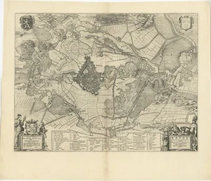 Antique Map of the Siege of Breda by Blaeu (1649) - Picture 1 of 1