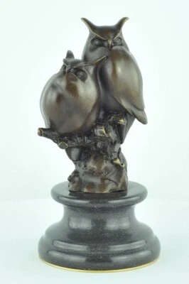Statue Sculpture Chouette Hibou Oiseau Animalier Style Art Deco Style Art Nouvea - Photo 1/4