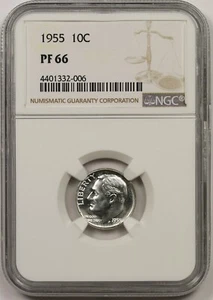 1955 10C NGC Proof PF 66 Roosevelt Dime - Picture 1 of 4