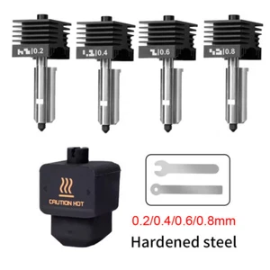 0.2-0.8mm Steel Nozzle Hotend Kit for Bambu Lab H2D/A1/ A1 mini 3D Printer Parts - Afbeelding 1 van 24