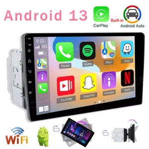 64GB Android 13 Double 2DIN Rotatable 10.1" Car Stereo Radio Carplay GPS Wifi BT - Picture 1 of 24
