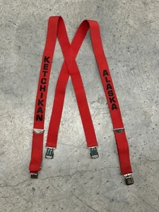 Vintage Welch Ketchican Alaska Suspenders Adjustable Metal Clip Connectors - Picture 1 of 4