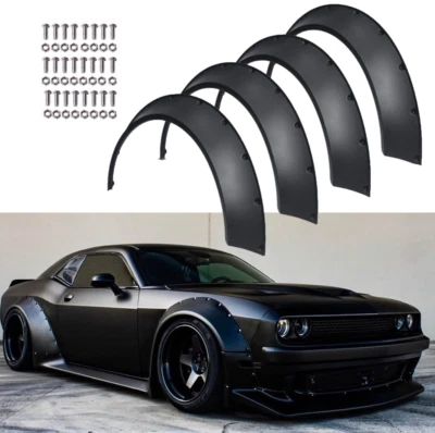 For Dodge Challenger SRT Hellcat 4pcs Fender Flares Wheel Arches Extra Body Kit - Image 1 of 4