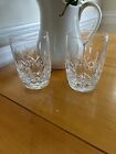 2  Waterford Lismore 4 1/8” Stemless Crystal Glasses - Excellent