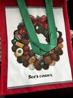 Sac fourre-tout/sac de Noël réutilisable See's Candies ~ couronne chocolat