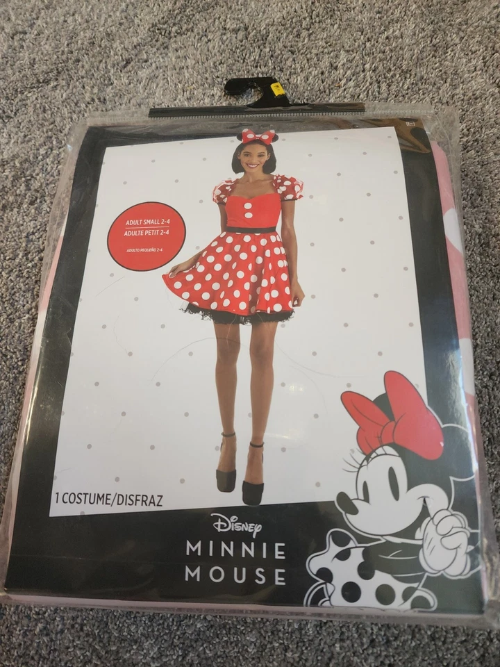 Disney Minnie Mouse Polka Dot Dress Costume Dress Up Women's SMALL 2-4